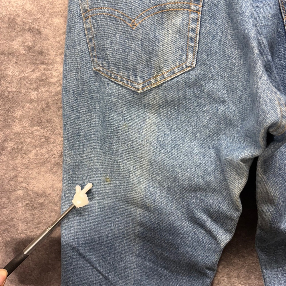 Vintage 80s Levis 505 Straight Leg Jeans Mens Size 33x30 Sun Faded Bleached - Picture 6 of 16